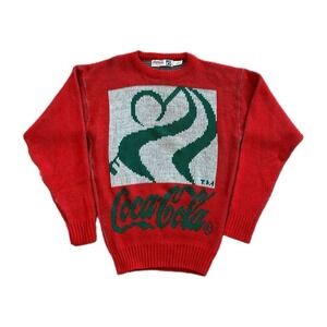 Vintage Coke Sweater Men's M Coca Cola Golf Knit Acrylic 80s 90s